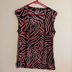Anne Klein Zebra Print Top Size Medium